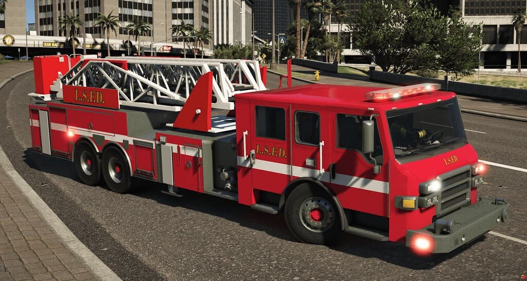 American Midmount Ladder - Fully Working Ladder, Outriggers & Cage