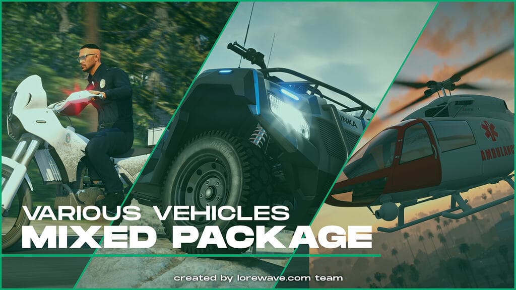 Lore-Friendly Emergency Various Vehicles Package