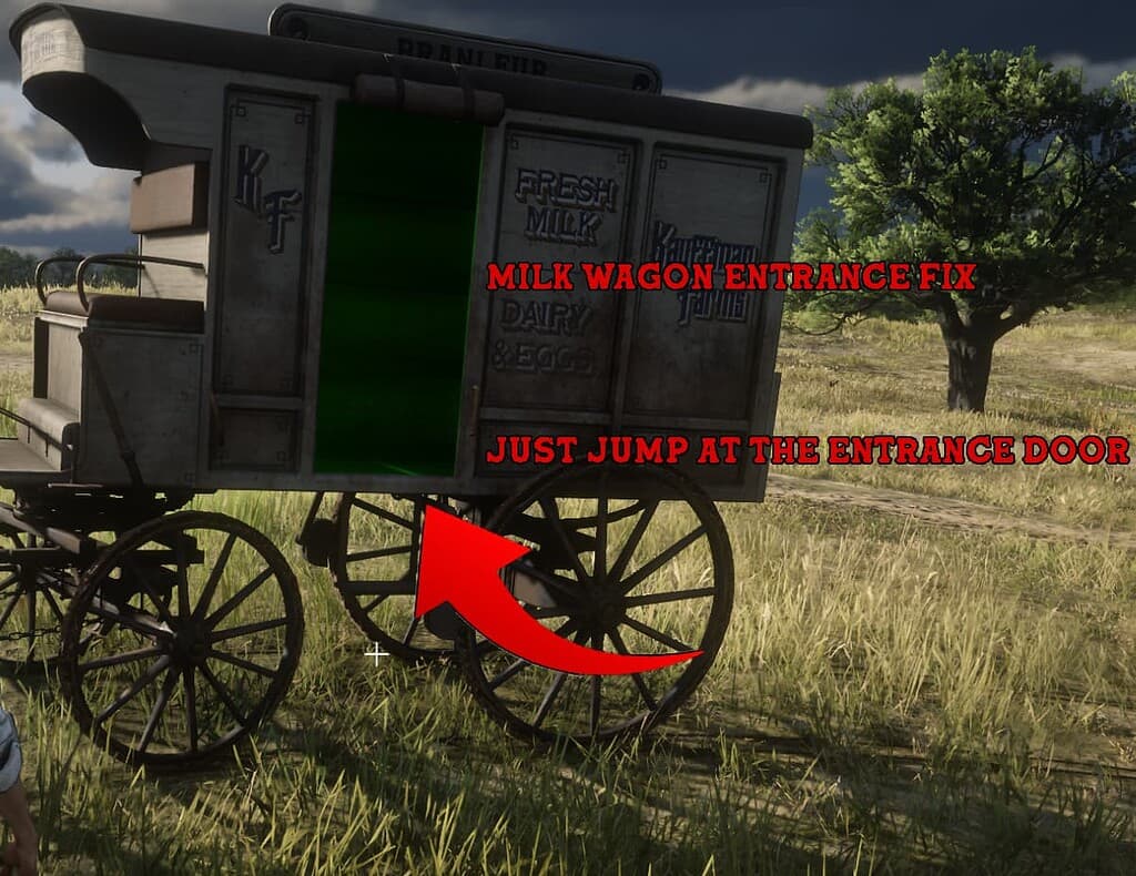 Dairy wagon back door fix