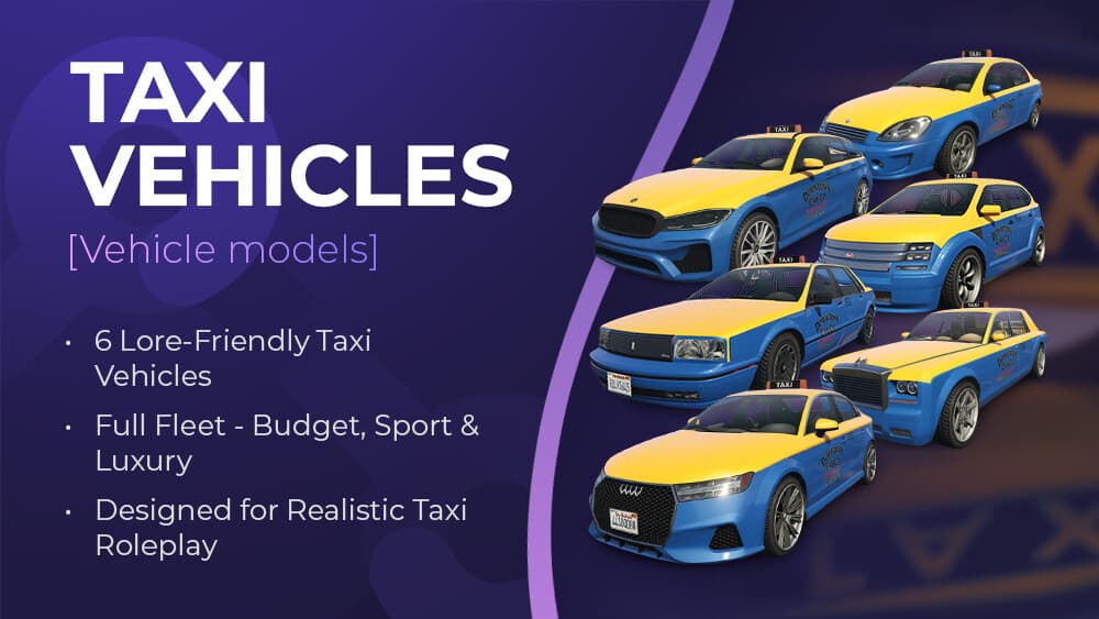 Mosoto Taxi Vehicles - Lore-Friendly Fleet for FiveM